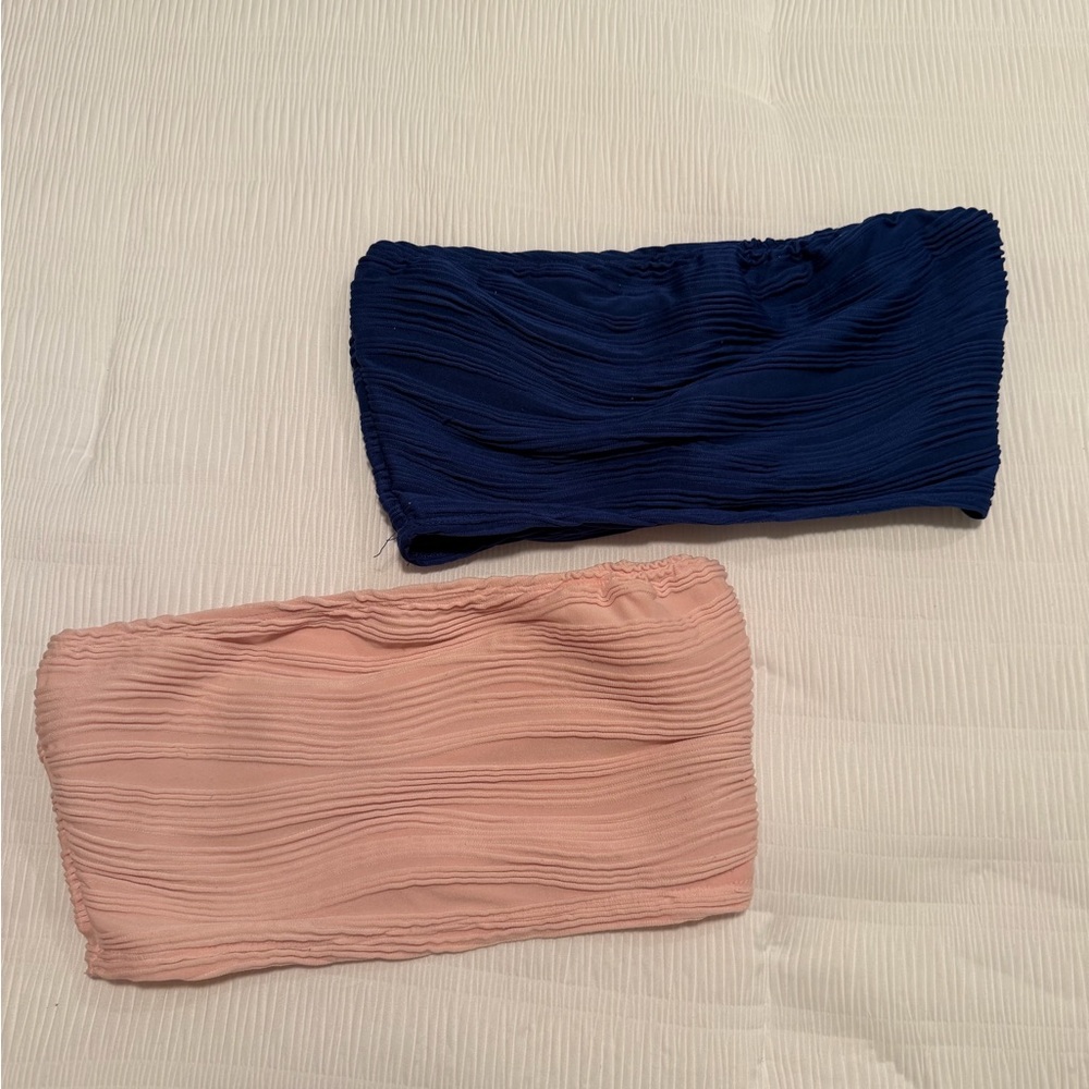 SHEIN Navy and Blush Crop Tops